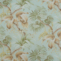Jim Thompson Palm Leaves Pale Aqua Fabric JT013981002