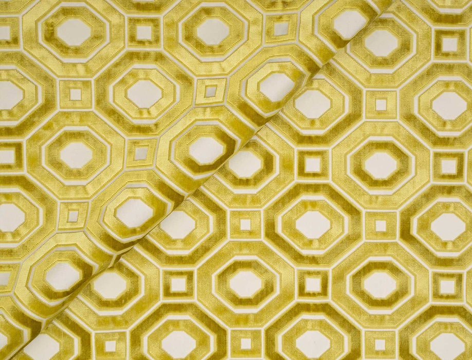 Jim Thompson Octavian Velvet Citron Fabric Sample JT013844002