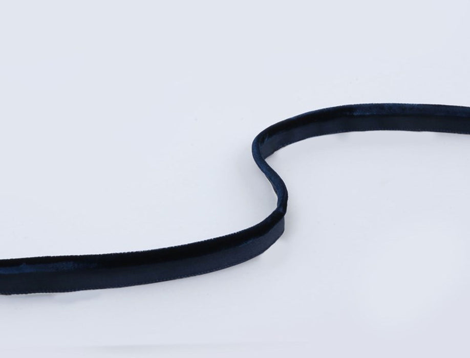 Jim Thompson Velvet Cord On Tape  Navy Trim Sample JT030025009