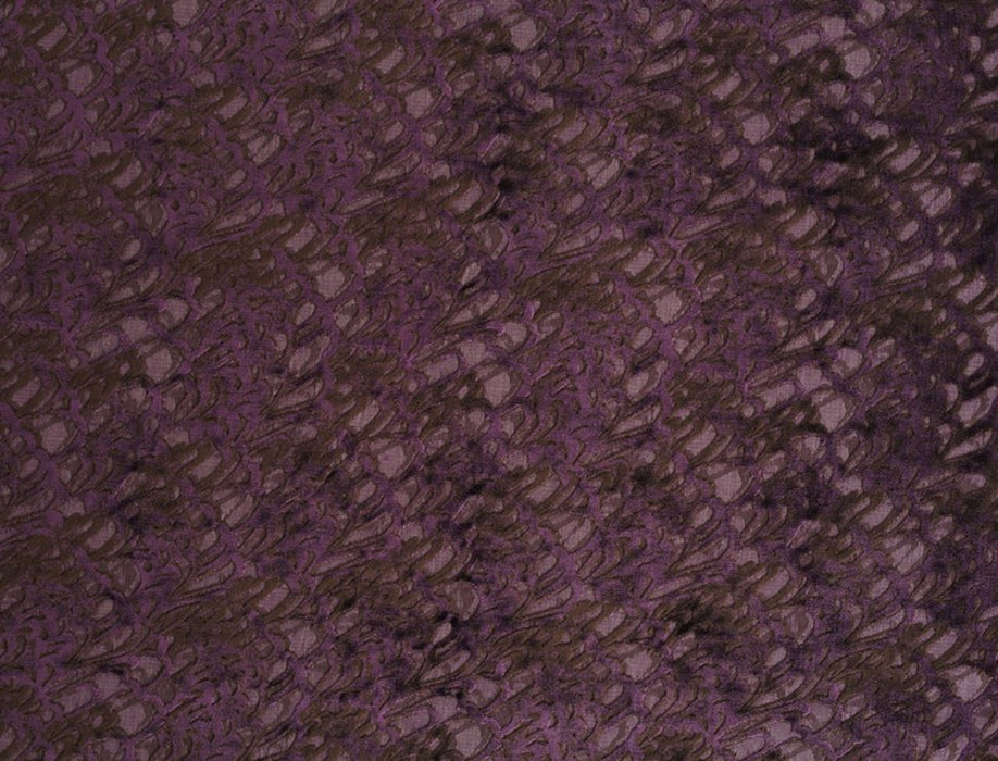 Jim Thompson Velvet Feathers Eggplant Fabric Sample JT013472005