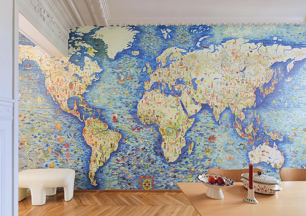 Pierre Frey Musiques Du Monde Multicolo Wallpaper Sample FP996001