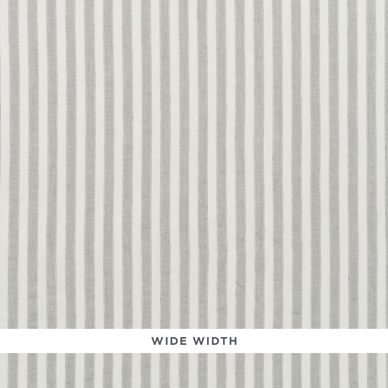 Schumacher Regatta Linen Stripe Sheer Mineral Fabric Sample 70032