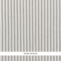 Schumacher Regatta Linen Stripe Sheer Stone Fabric 70035
