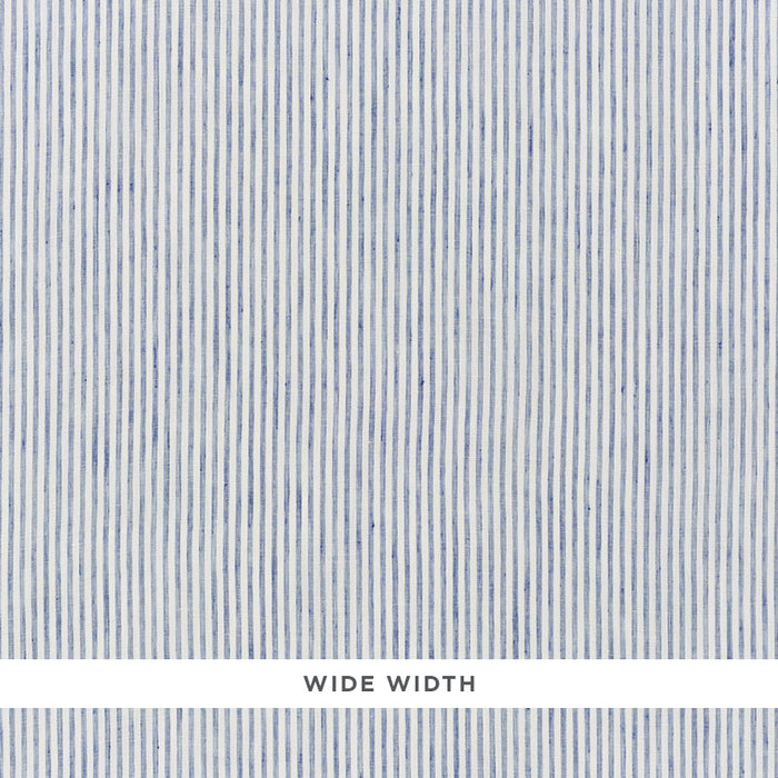 Schumacher Tori Stripe Sheer Navy Fabric 70067