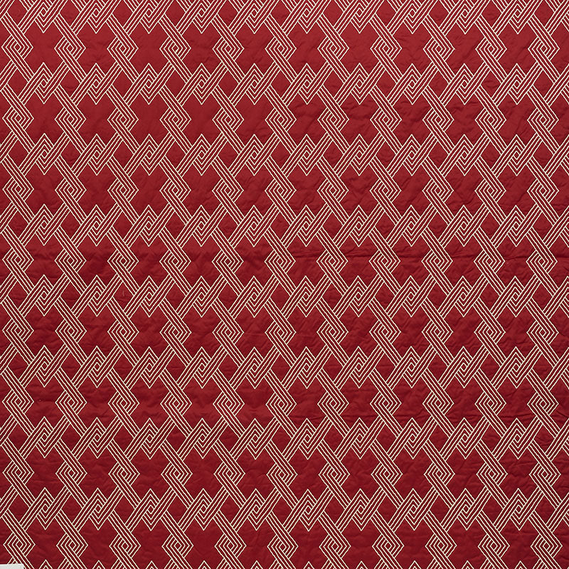 Schumacher Hix Red Fabric Sample 70141