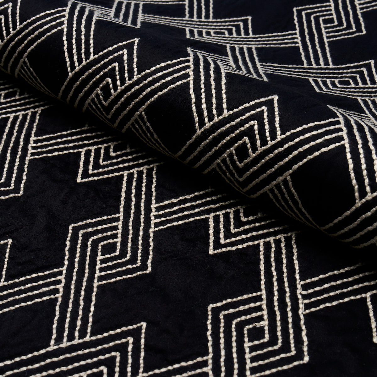 Schumacher Hix Ebony Fabric 70145