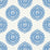 Schumacher Olana Linen Embroidery Blue Fabric 70206
