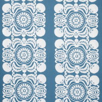 Schumacher Castanet Embroidery Chambray Fabric 70262