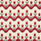 Schumacher Tulip Flamestitch Embroidery Vermilion Fabric 70271