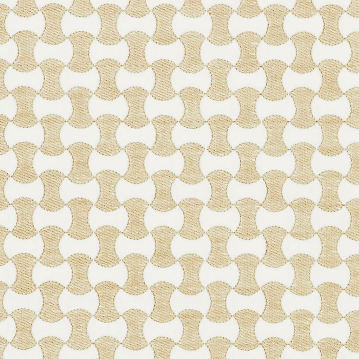 Schumacher Nolita Embroidery Natural Fabric 70370