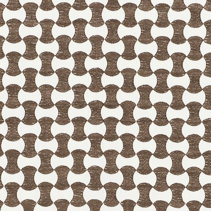 Schumacher Nolita Embroidery Taupe Fabric 70371