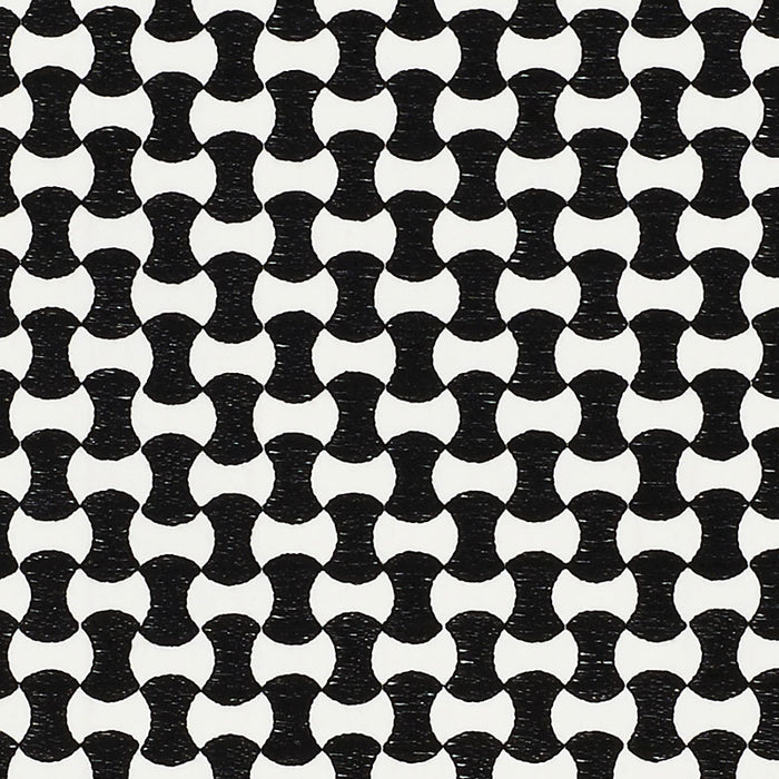 Schumacher Nolita Embroidery Black Fabric 70372