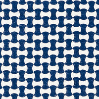 Schumacher Nolita Embroidery Navy Fabric 70373