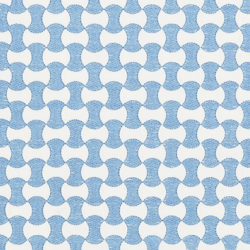 Schumacher Nolita Embroidery Chambray Fabric Sample 70374