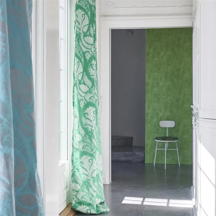 Designers Guild Majella Turquoise Fabric Sample FDG2550-07