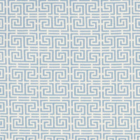 Schumacher Chinois Fret Sky/Ivory Fabric 70560