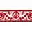 Schumacher Ashbury Tape Red Trim 70593