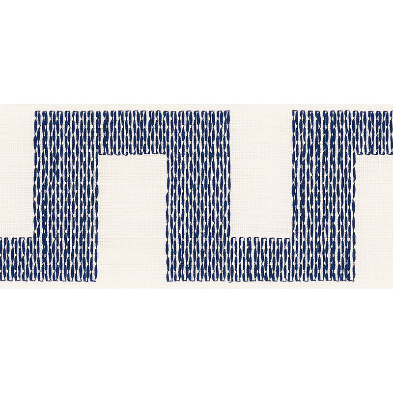 Schumacher Matrix Tape Blue Trim Sample 70616