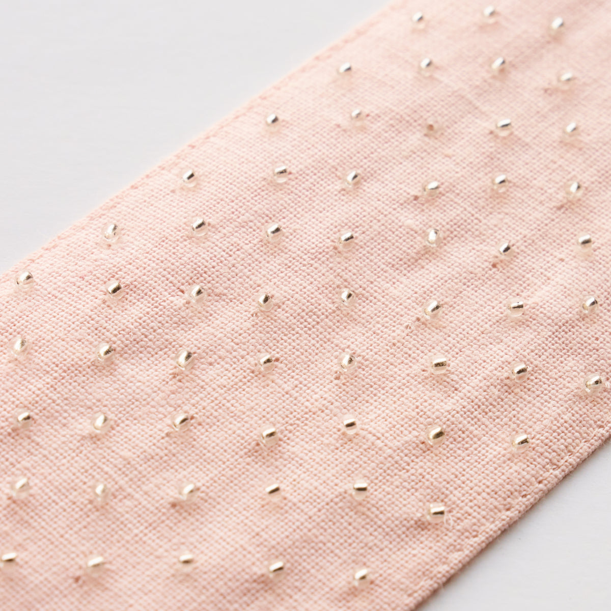 Schumacher Northern Lights Beaded Tape Blush Trim Sample 70624