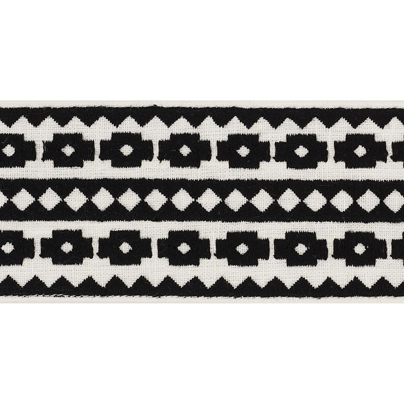 Schumacher Talitha Tape Black Trim Sample 70642