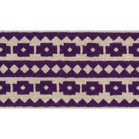 Schumacher Talitha Tape Violet On Natural Trim 70649