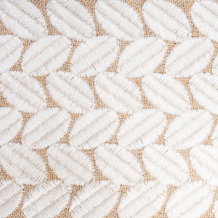 Schumacher Berkeley Tape Wide Ivory On Natural Trim Sample 70658