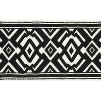 Schumacher Avalon Tape Black On Ivory Trim 70661
