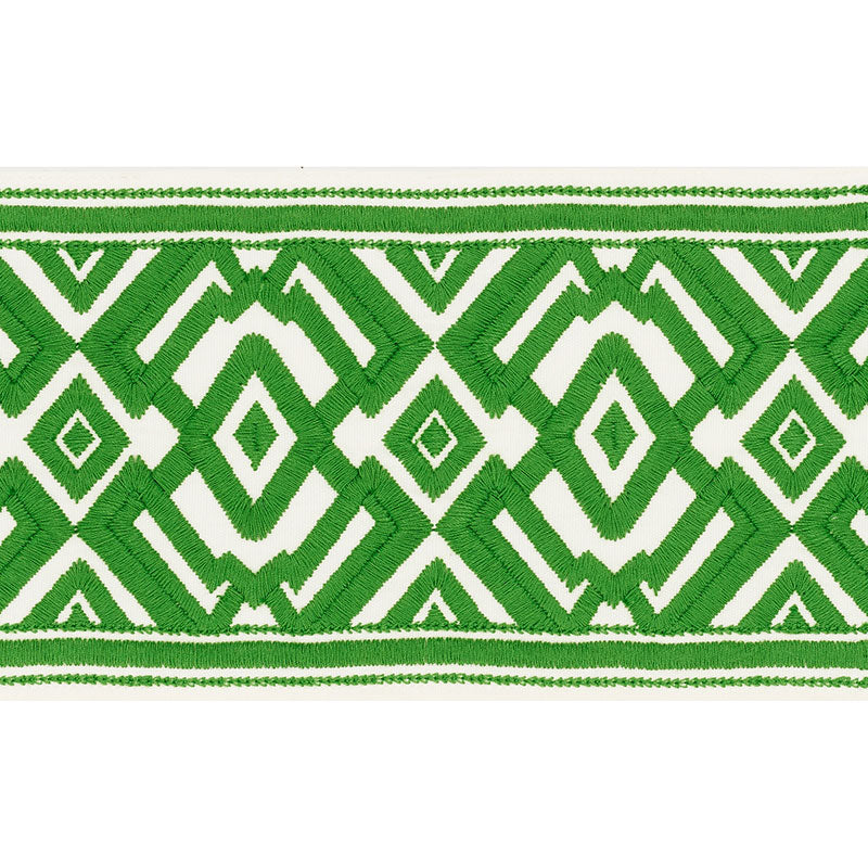 Schumacher Avalon Tape Green Trim Sample 70663