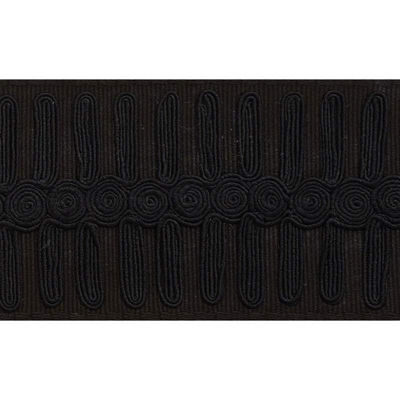 Schumacher Castille Tape Black Trim Sample 70741