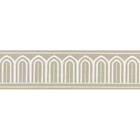 Schumacher Arches Embroidered Tape Medium Taupe Trim 70765