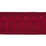 Schumacher Arches Embroidered Tape Medium Red Trim Sample 70769