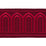 Schumacher Arches Embroidered Tape Wide Red Trim 70778
