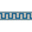 Schumacher Greek Key Embroidered Tape Peacock & Mineral Trim 70799