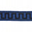 Schumacher Greek Key Embroidered Tape Black On Navy Trim 70803