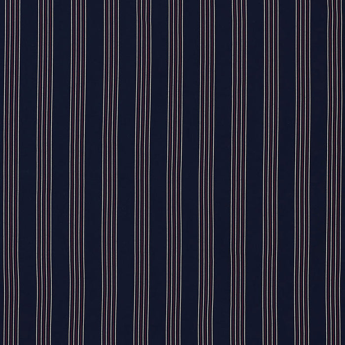 Schumacher Bibione Stripe Indoor/Outdoor Navy & Red Fabric 70900