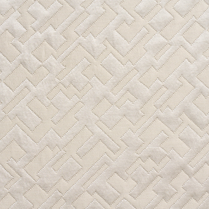 Schumacher Salon Matelasse Satin Limestone Fabric 71191