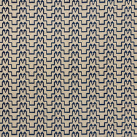 Schumacher Turkish Step Blue/Natural Fabric 71243