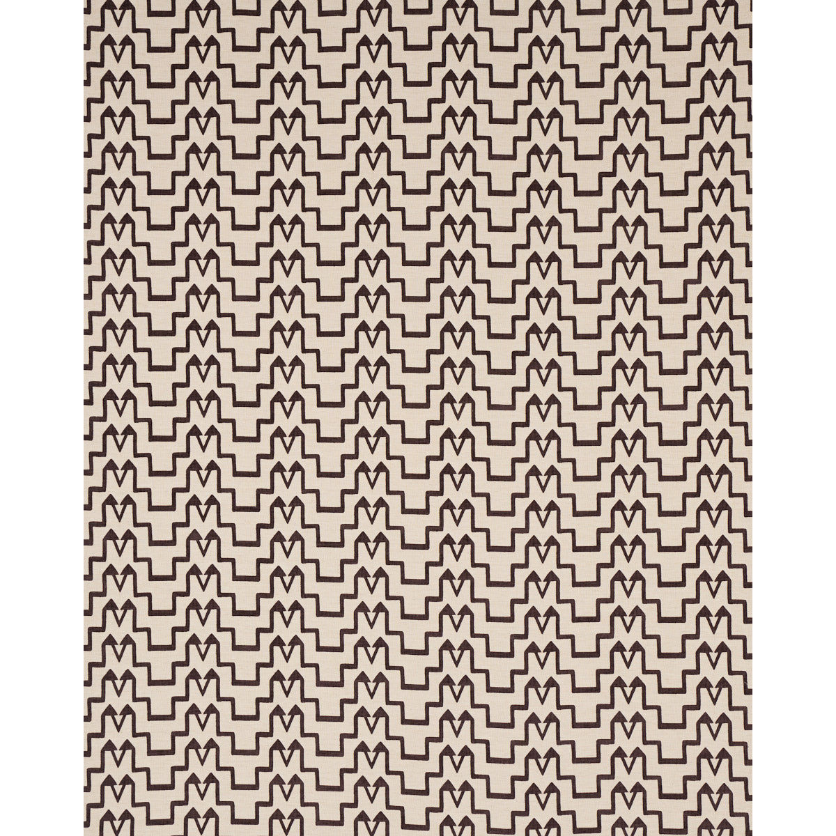 Schumacher Turkish Step Brown Fabric Sample 71244