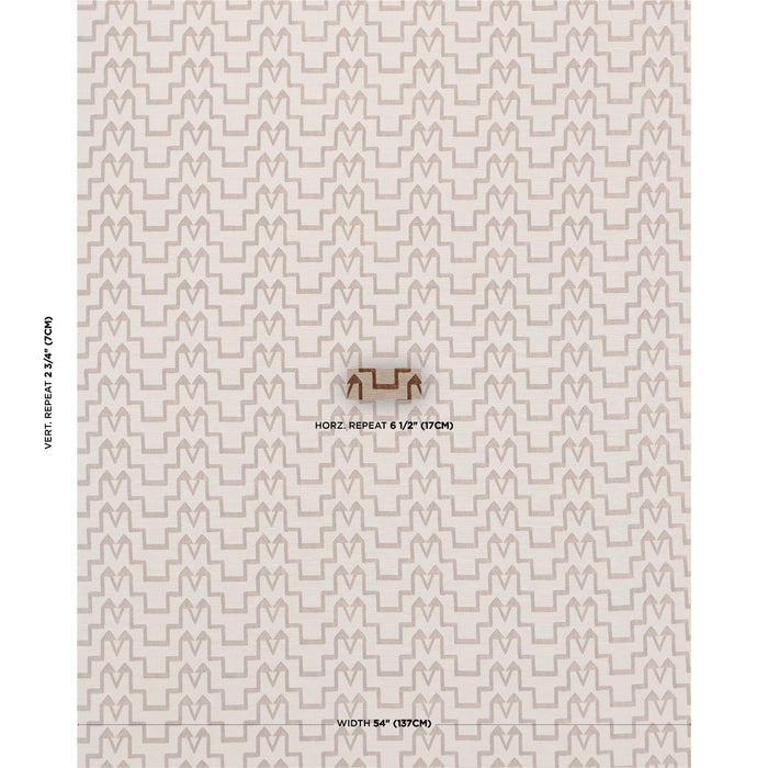 Schumacher Turkish Step Biscuit Fabric Sample 71245