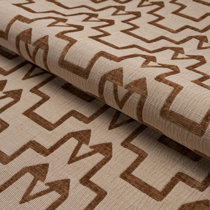 Schumacher Turkish Step Biscuit Fabric Sample 71245