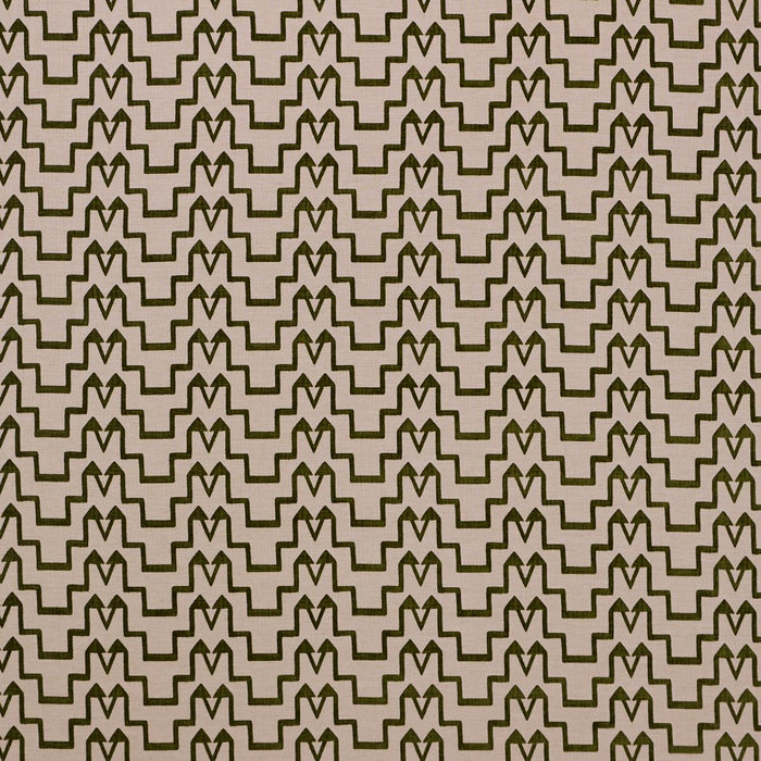 Schumacher Turkish Step Olive Fabric Sample 71246