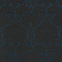 Schumacher Maggiore Damasco Midnight Fabric 71280