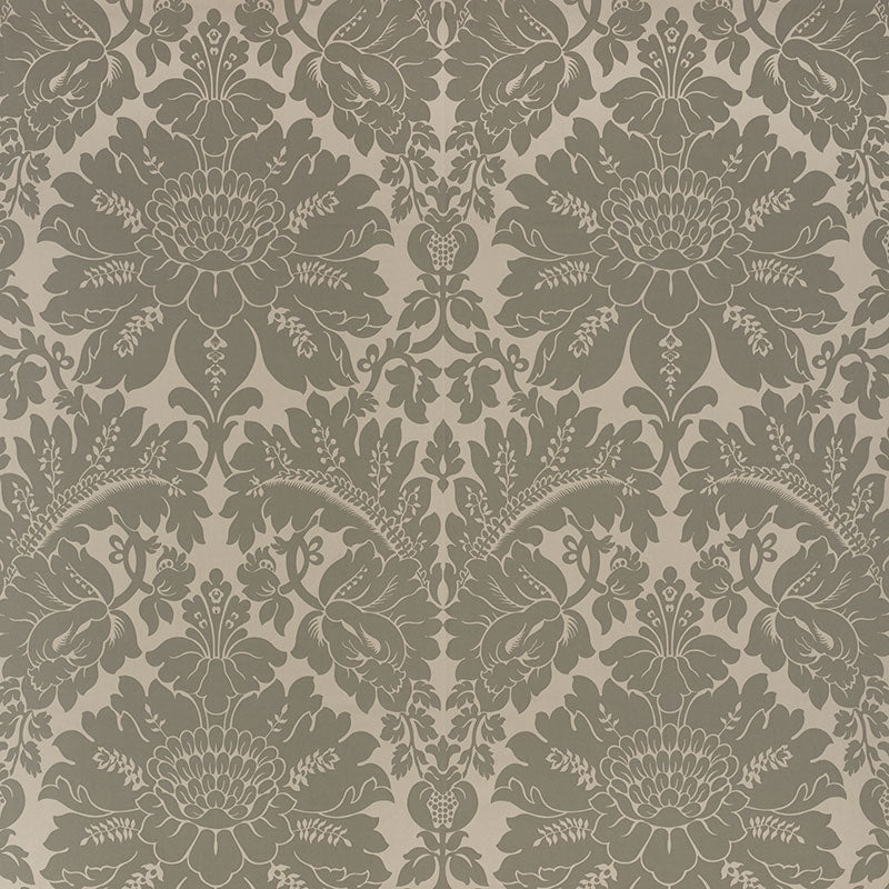 Schumacher Maggiore Damasco Moonstone Fabric Sample 71283