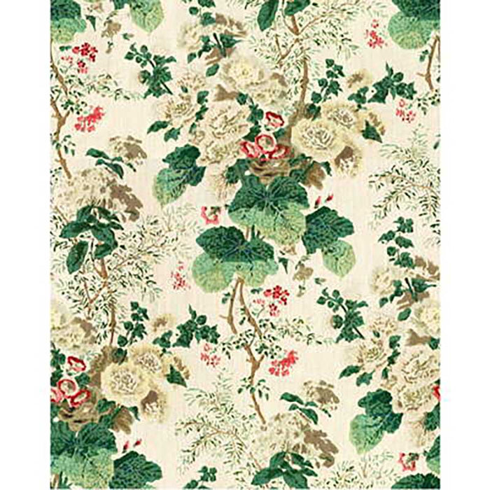 Lee Jofa Hollyhock Hdb White/Brown Fabric Sample 7136.LJ.0