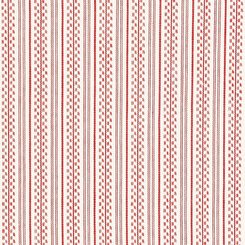 Schumacher Jack Stripe Red Fabric Sample 71415