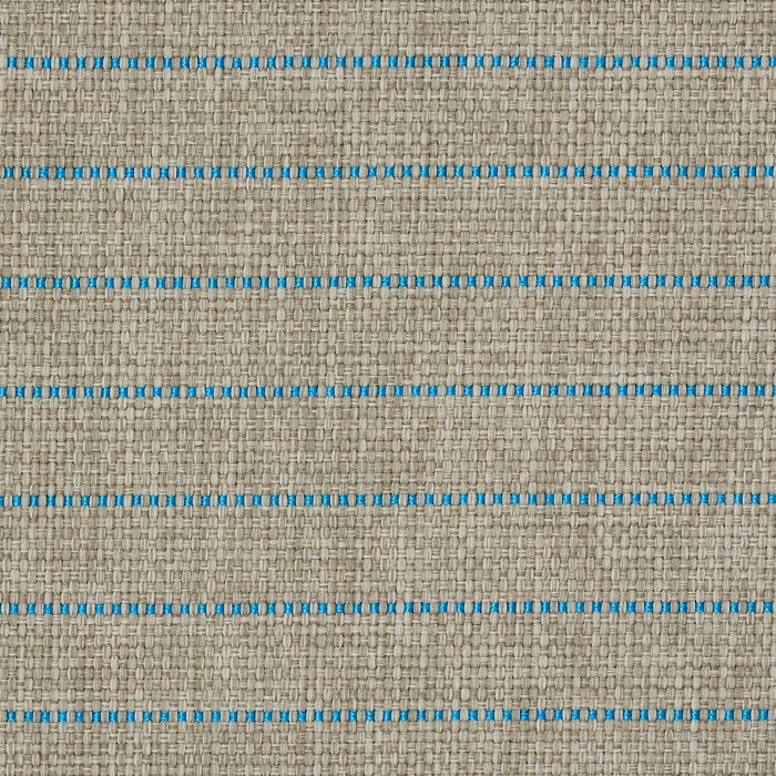 Schumacher Manning Stripe Indoor/Outdoor Aqua Fabric Sample 71814