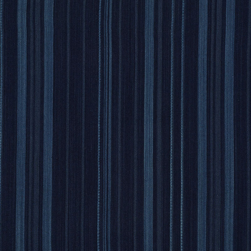 Schumacher Cajamarca Stripe Indigo Fabric Sample 71880