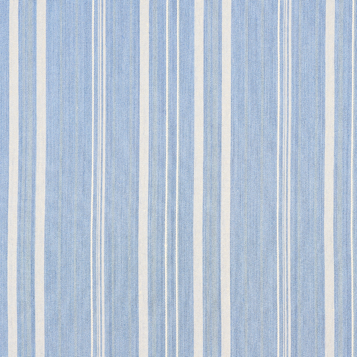 Schumacher Cajamarca Stripe Chambray Fabric 71883
