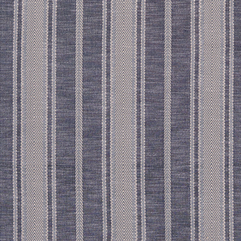 Schumacher Zina Stripe Blue Fabric Sample 71911