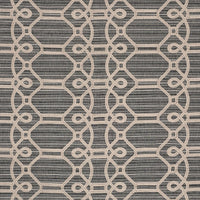 Schumacher Ziz Embroidery Coal Fabric 71931